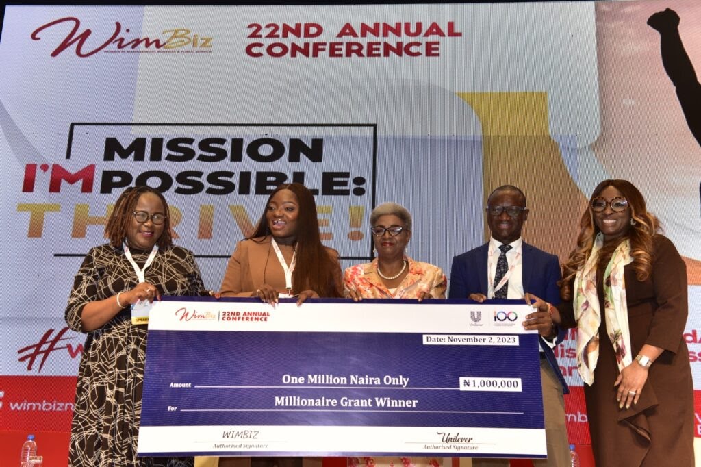 Founder of the blog Olorisupergal, Tosin Ajibade, wins Unilever Nigeria 1m centenary prize at WIMBIZ 22 Annual Conference